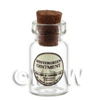 Dolls House Miniature Wintergreen Ointment Glass Apothecary Ointment Jar 