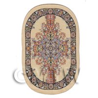 Dolls House Small Oval Tudor / Medieval Rug (TUNSO01)