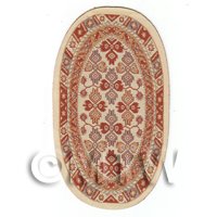 Dolls House Small Oval Tudor / Medieval Rug (TUNSO02)