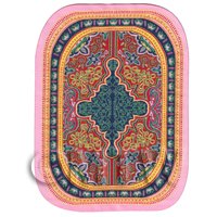 1/12th scale - Dolls House Art Deco Small Oval Carpet / Rug (ADNSO01)