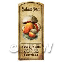 Dolls House Miniature Apothecary Satan Seat Fungi Colour Label