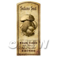 Dolls House Miniature Apothecary Satan Seat Fungi Label