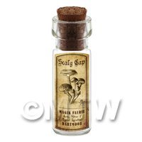 Dolls House Miniature Apothecary Scaly Cap Fungi Bottle And Label