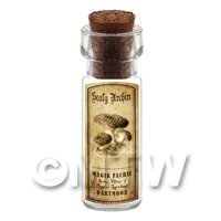 1/12th scale - Dolls House Miniature Apothecary Scaly Urchin Fungi Bottle And Label