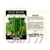 Dolls House Miniature Pole Beans Seed Packet (SP02)