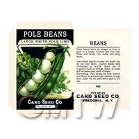Dolls House Miniature Pole Beans Seed Packet (SP03)