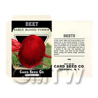 Early Beetroot Dolls House Miniature Seed Packet