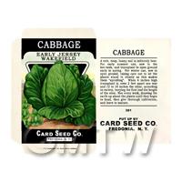 Jersey Cabbage Dolls House Miniature Seed Packet