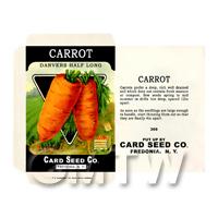 Danvers Carrot Dolls House Miniature Seed Packet 