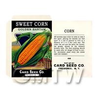 Golden Sweet Corn Dolls House Miniature Seed Packet 