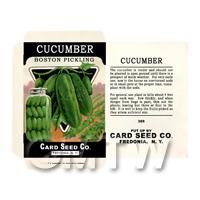 Pickling Cucumber Dolls House Miniature Seed Packet