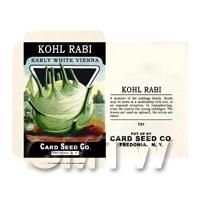 Early Kohlrabi Dolls House Miniature Seed Packet 