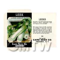 London Flag Leek Dolls House Miniature Seed Packet 