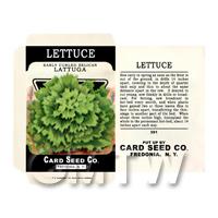 Lattuga Lettuce Dolls House Miniature Seed Packet 