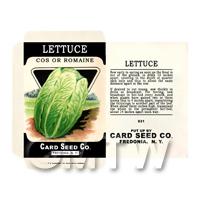 Romaine Lettuce Dolls House Miniature Seed Packet 