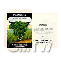 Moss Curled Parsley  Dolls House Miniature Seed Packet 