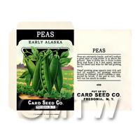 Alaska Peas  Dolls House Miniature Seed Packet 