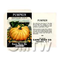 Kentucky Pumpkin Dolls House Miniature Seed Packet 