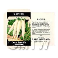 Icicle Radish  Dolls House Miniature Seed Packet 