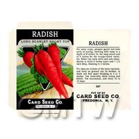 Scarlet Radish  Dolls House Miniature Seed Packet 