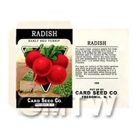 Turnip Radish  Dolls House Miniature Seed Packet 