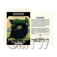 Round Black Radish  Dolls House Miniature Seed Packet 