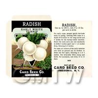 White Radish  Dolls House Miniature Seed Packet 