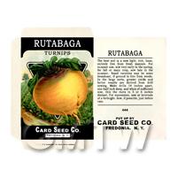 Rutabaga / Turnip  Dolls House Miniature Seed Packet 