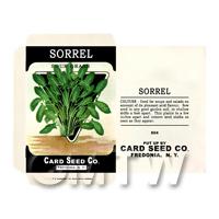 Sorrel  Dolls House Miniature Seed Packet 