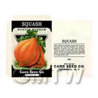 Boston Squash  Dolls House Miniature Seed Packet 