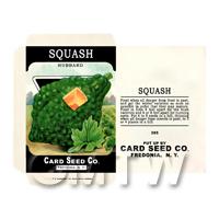 Hubbard Squash  Dolls House Miniature Seed Packet 