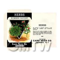 Summer Savory  Dolls House Miniature Seed Packet 