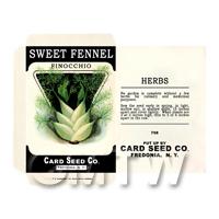 Sweet Fennel  Dolls House Miniature Seed Packet 