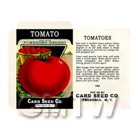 John Baer Tomato  Dolls House Miniature Seed Packet 