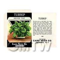 Turnip  Dolls House Miniature Seed Packet 