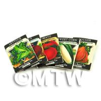Set of 5 Dolls House Miniature Seed Packets (SPMS09)