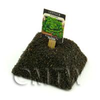 Dolls House Miniature Hansons Lettuce Seed Packet With A Stick