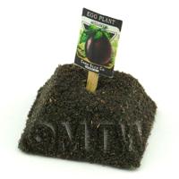 Dolls House Miniaturei Egg Plant / Aubergine Seed Packet With A Stick