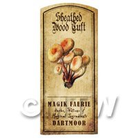 Dolls House Miniature Apothecary Sheathed Woodtuft Fungi Colour Label