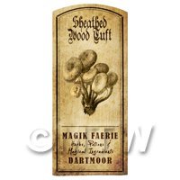 Dolls House Miniature Apothecary Sheathed Woodtuft Fungi Label