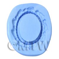 Dolls House Miniature Reusable Small Oval Frame Silicone Mould