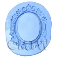 Dolls House Miniature Reusable Oval Frame Silicone Mould