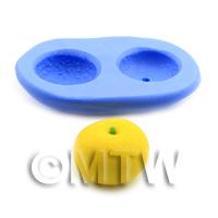 Dolls House Miniature 2 Part Reusable Silicone Grapefruit Mould