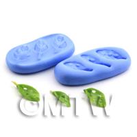 Dolls House Miniature 2 Part Cheese Plant Leaf Reusable Silicone Mould