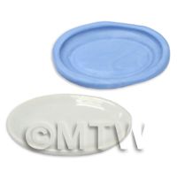 Dolls House Miniature Reusable Oval Plate Silicone Mould