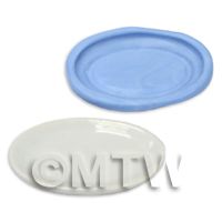 Dolls House Miniature Reusable Oval Plate Silicone Mould