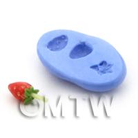 Dolls House Miniature 3 Part Strawberry Reusable Silicone Mould
