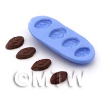Dolls House 4 Piece Chocolate Leaf Reusable Silicone Mould