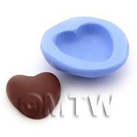 Dolls House Miniature Chocolate Heart Cake Base Silicone Mould