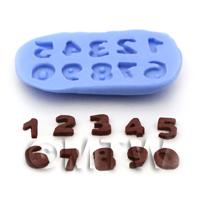 1/12th scale - Dolls House Miniature Numbers Biscuits Reusable Silicone Mould